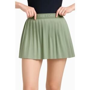 NWT TRETORN Pleated Tennis Skort w/Pocket Green Shorts Womens XL Active Athletic